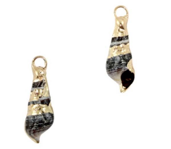 Schelp hanger special penhoren antraciet - Gold