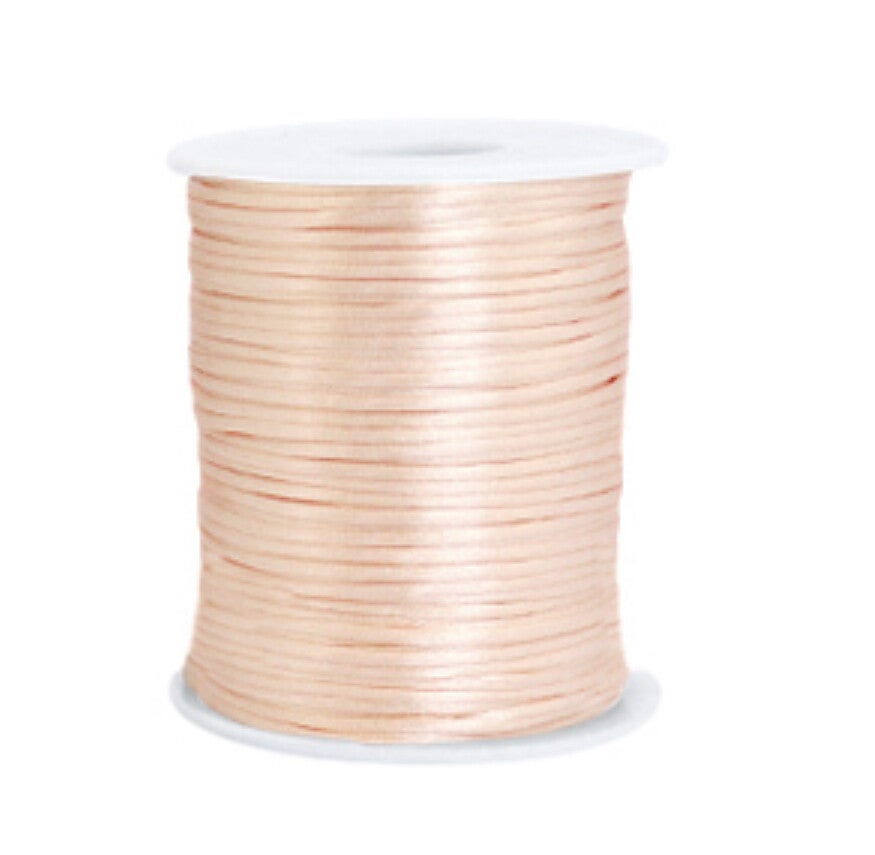 Satijn koord 1,5 mm Peachy pink 4 meter