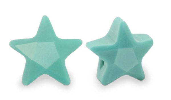 Facet kralen star turquoise green