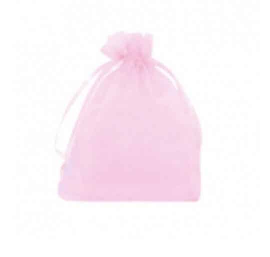 Organza zakje 7x9cm pink