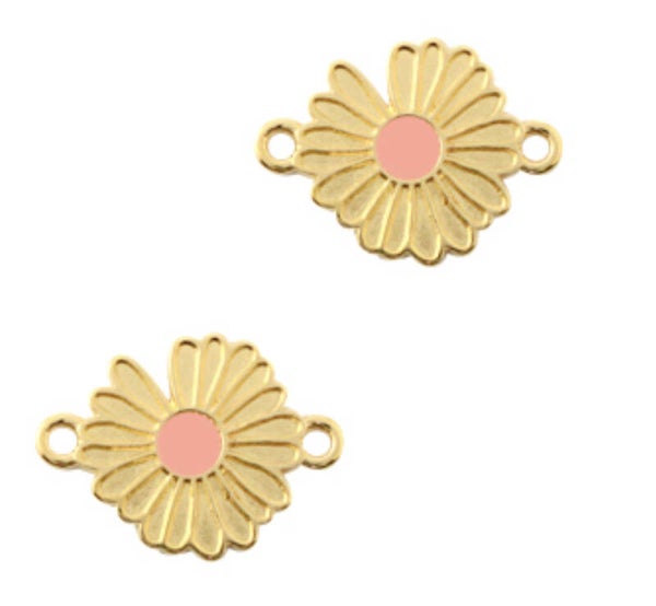 DQ tussenstuk Daisy goud-pink