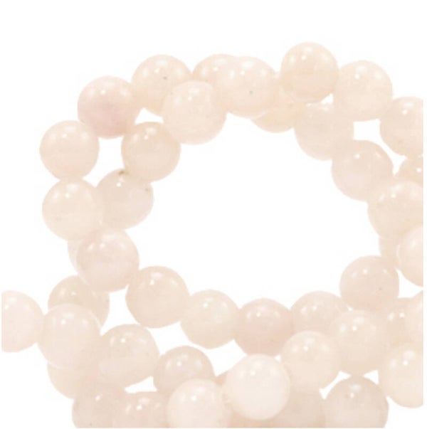6mm natuursteen kralen Jade peach noagat