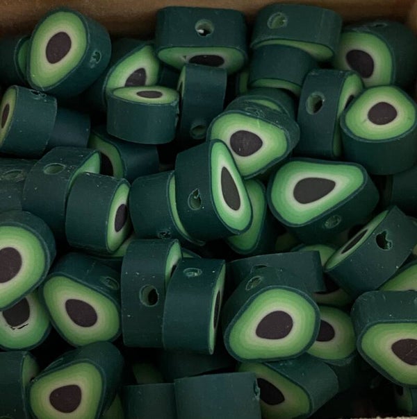 Polymeer kralen avocado