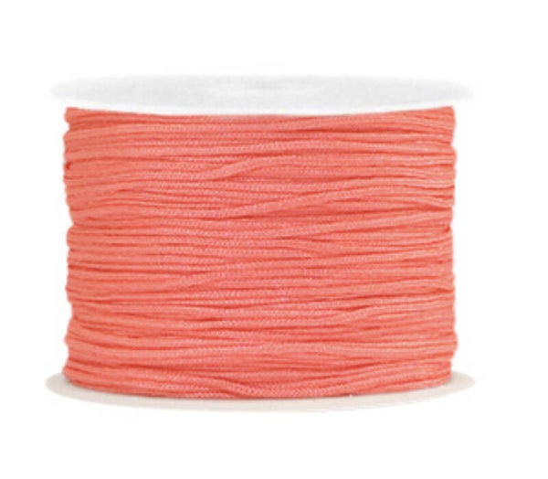 Macramé draad 1mm Coral red