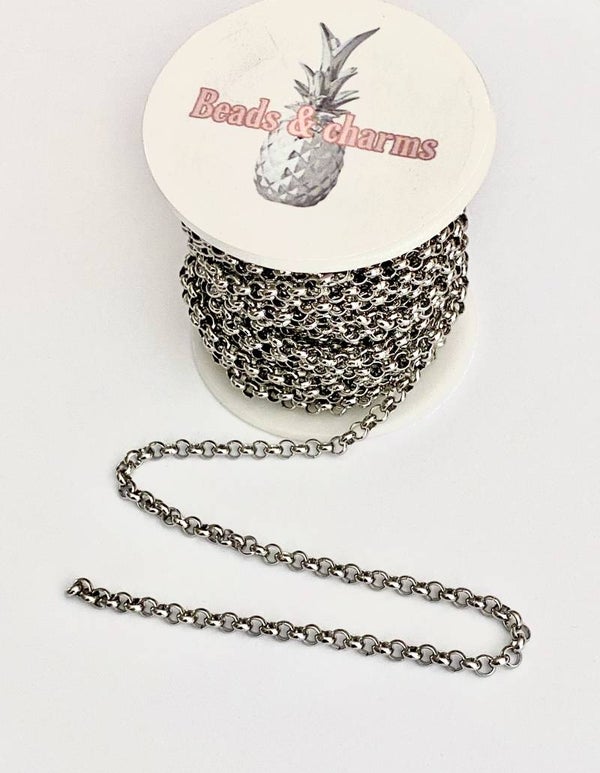 Stainless steel jasseron 4x1,5mm rond