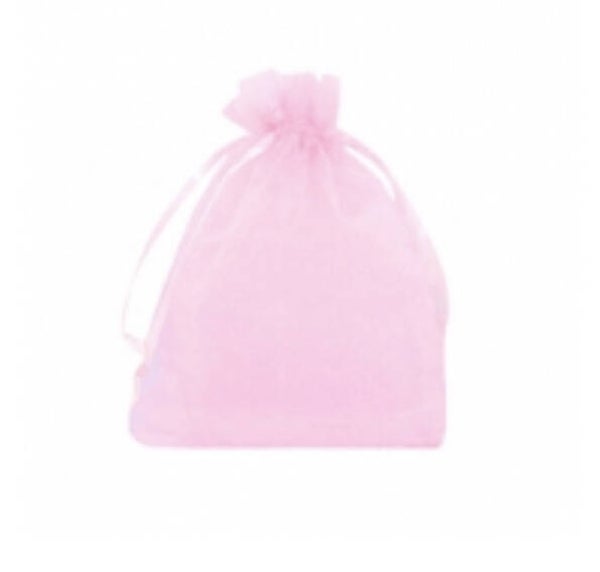 Organza zakje 7x9cm pink
