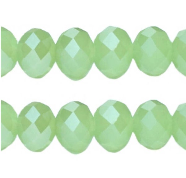 Facet kralen top quality disc 8x6 mm Dark crysolite green