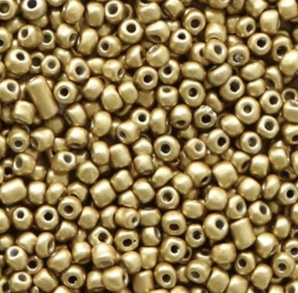 Rocailles 12/0 2 mm Dark champagne metallic 