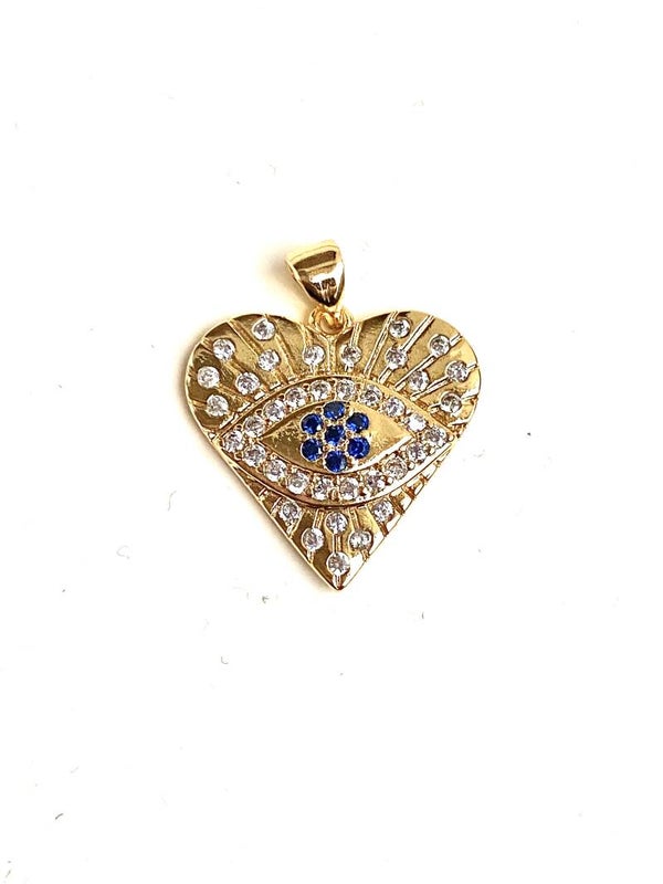 Zirkonia hanger Heart - Eye charm