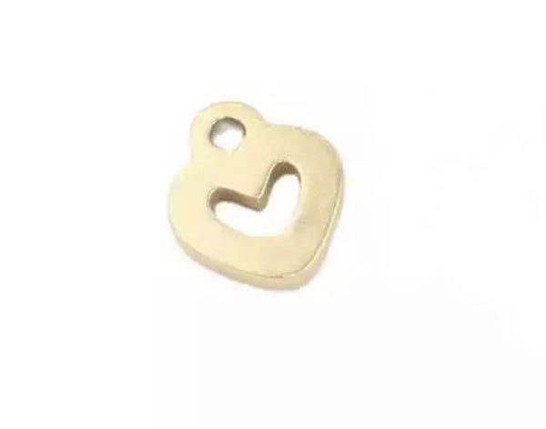 Stainless steel cut out hearts Gold