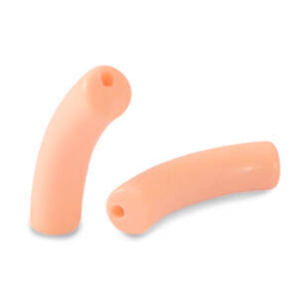 Tube kralen acryl Salmon Pink