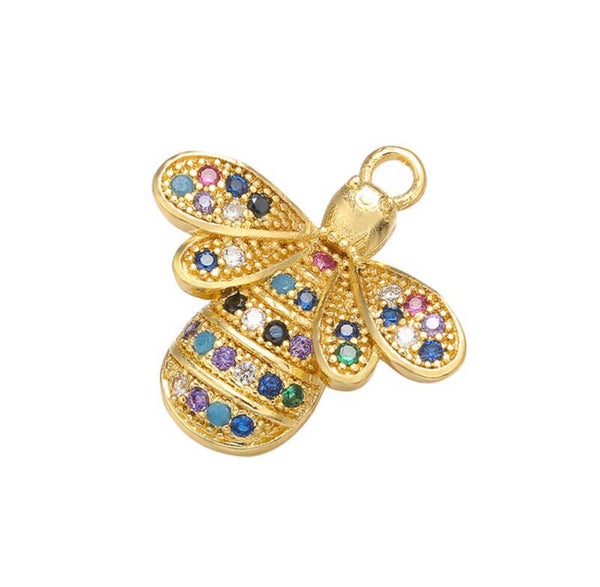 Bedel / hanger metaal zirkonia bij 15x18mm