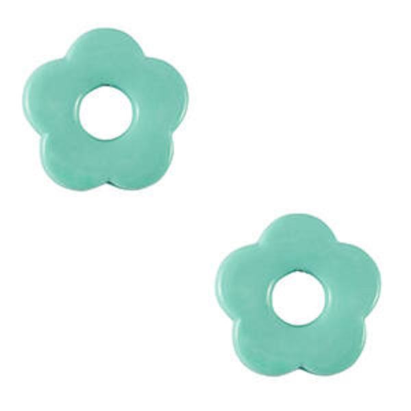 Acryl bedel flower turquoise