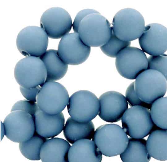 4mm Acrylkralen Matt Blue