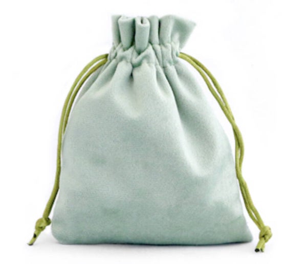 Velvet Sieradenzakje 12x15cm Green Ash