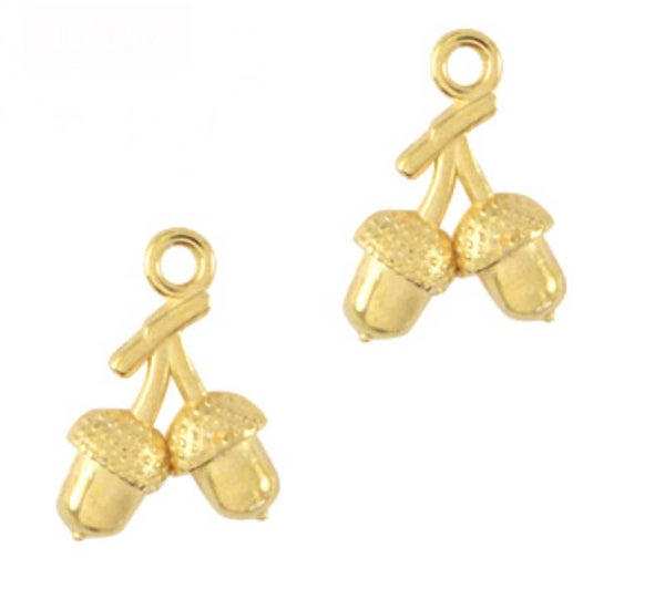 DQ bedel / hanger eikel goud.