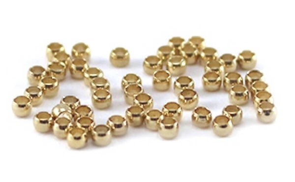 DQ knijpkralen 2mm gold plated