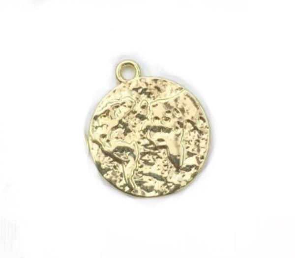 Bedel wereld kaart goud 18mm