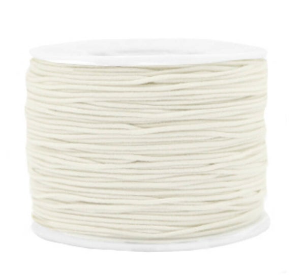 Gekleurd elastisch draad 1,2mm off white 