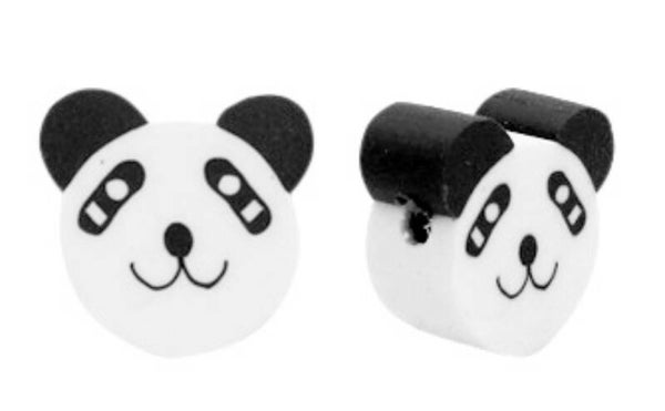 Polymeer kraal panda black-white