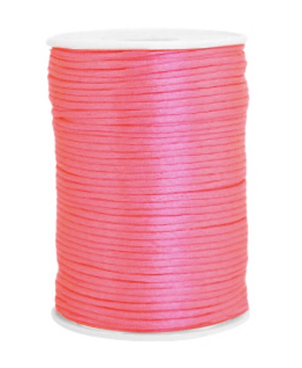 Satijn Koord 2,5mm Fluor pink