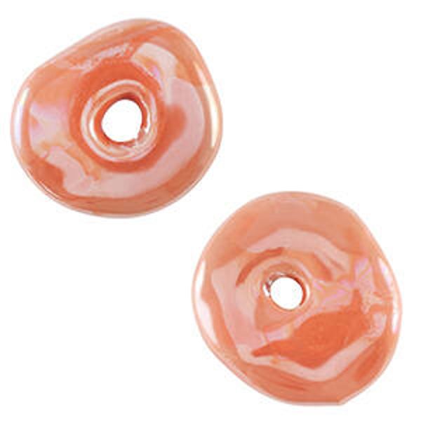 Grieks keramiek DQ  donut blust orange