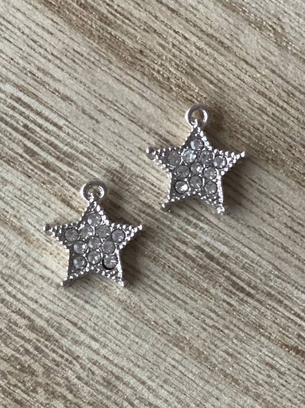 Bedel / hanger shining star zilver 