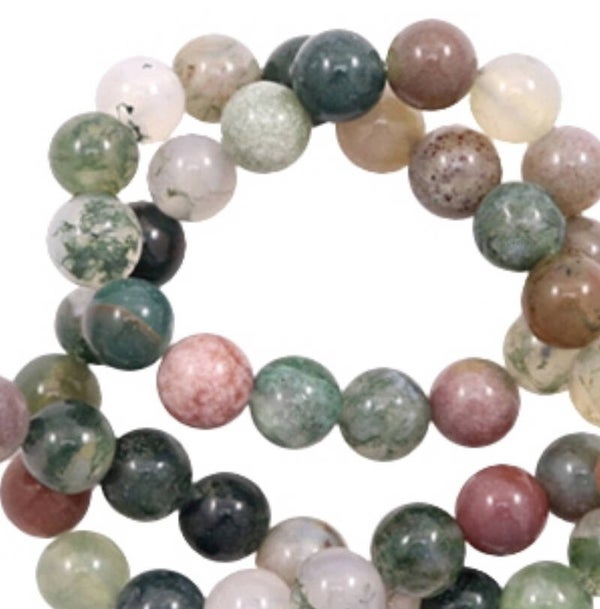 4mm natuursteen kralen agaat green mix