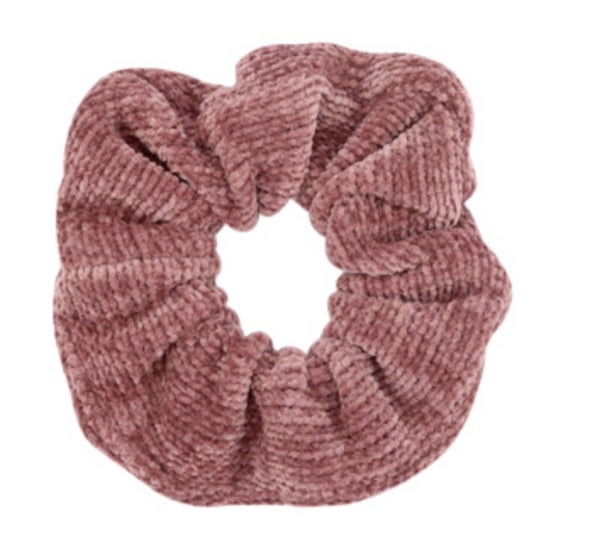 Scrunchie Corduroy Aubergine Red
