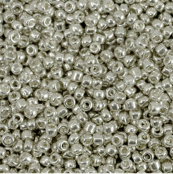 Rocailles metallic Shine Warm silver 2mm