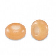 Rondellen natuursteen kralen glas 14mm orange