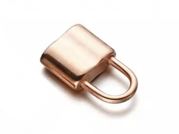 Rvs bedel  slot rosé goud