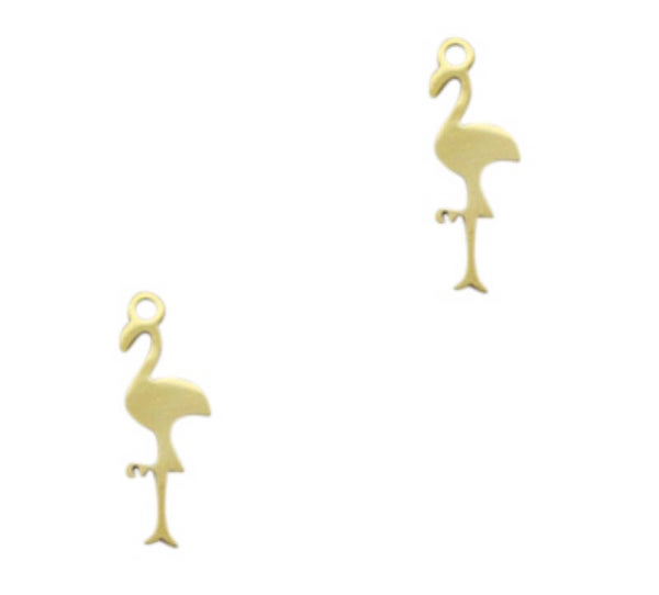 Stainless steel bedel flamingo goud