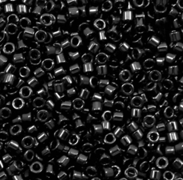 Miyuki kralen 11/0 delica's Opaque black 11-10