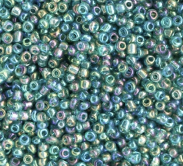 Rocailles 12/0 2mm green multicolor 