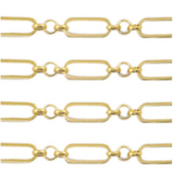 Stainless steel jasseron 16x7mm goud