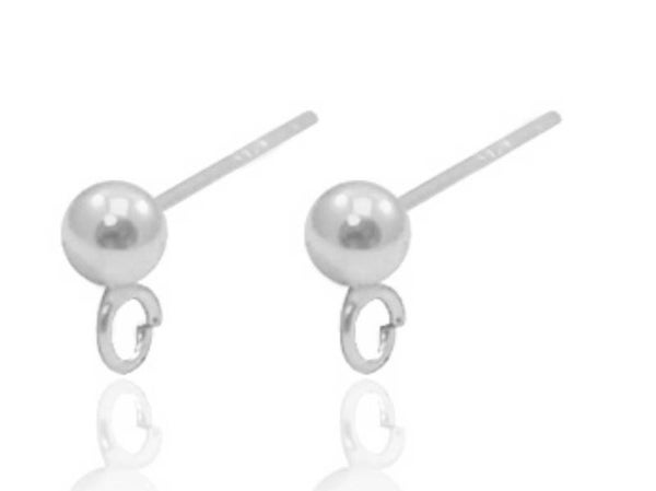 925 zilveren oorstekers knopje met oog