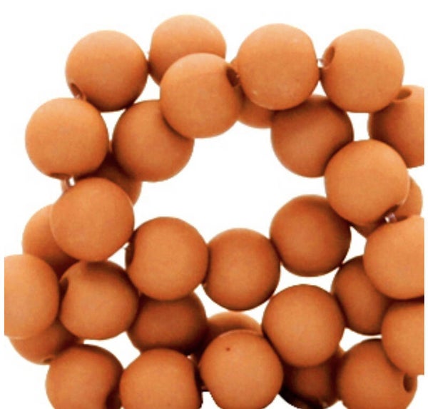 6mm acryl kralen sandstone orange