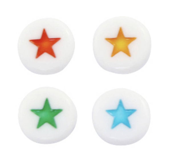 Acryl letterkralen star mix multicolor