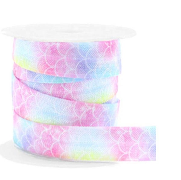 Elastisch Ibiza lint mermaid pattern pink