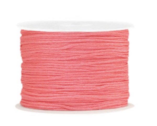 Macramé draad 1mm. Radiant pink