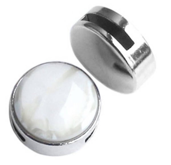 DQ metaal schuiver zilver voor 20 mm cabouchon