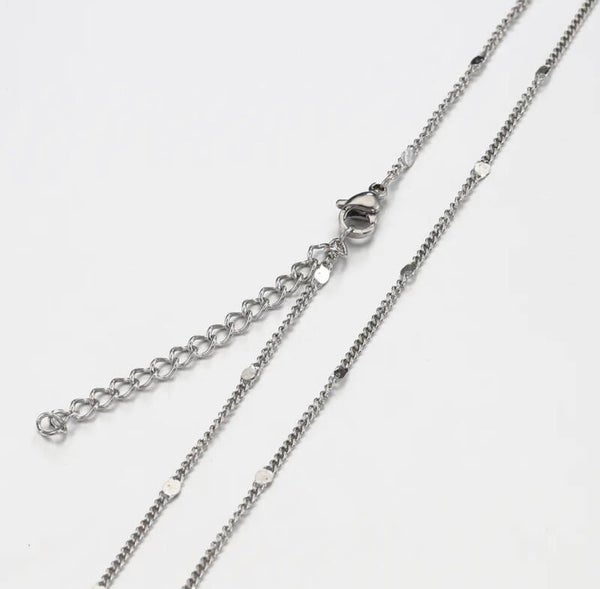 Kant en klare ketting stainless steel zilver