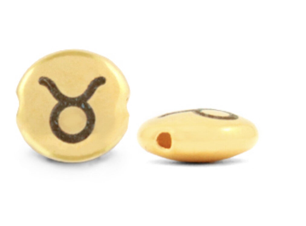 DQ metaal kraal Stier Goud 7mm