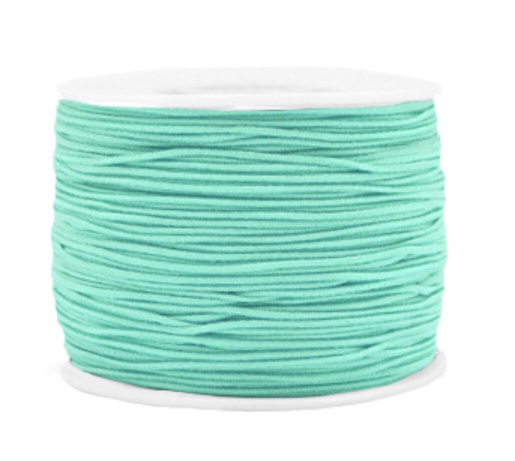 Gekleurd elastisch draad 1,2mm Neo mint green