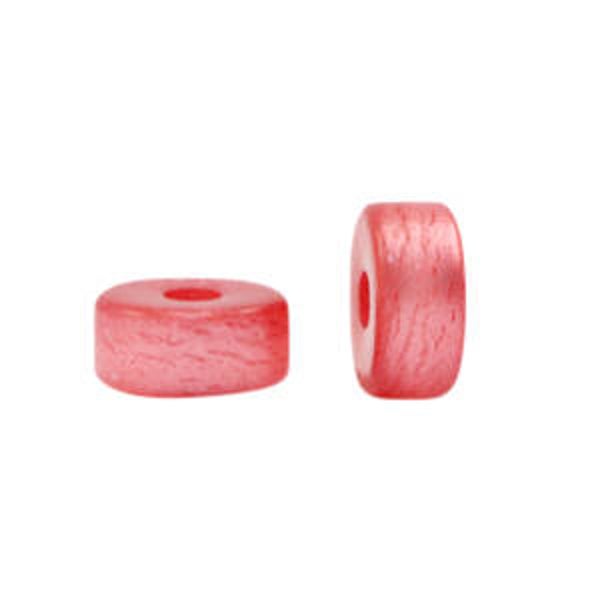 Polaris kralen disc 4mm Amarena red