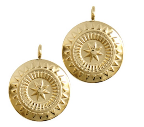 Stainless steel bedel star goud rvs 18x15mm