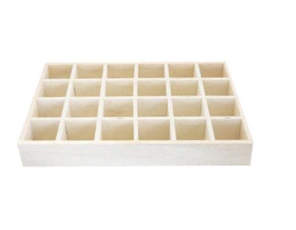 Sieraden display Wood natural 24 vaks