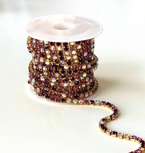 Zirkonia jasseron gold pink purple