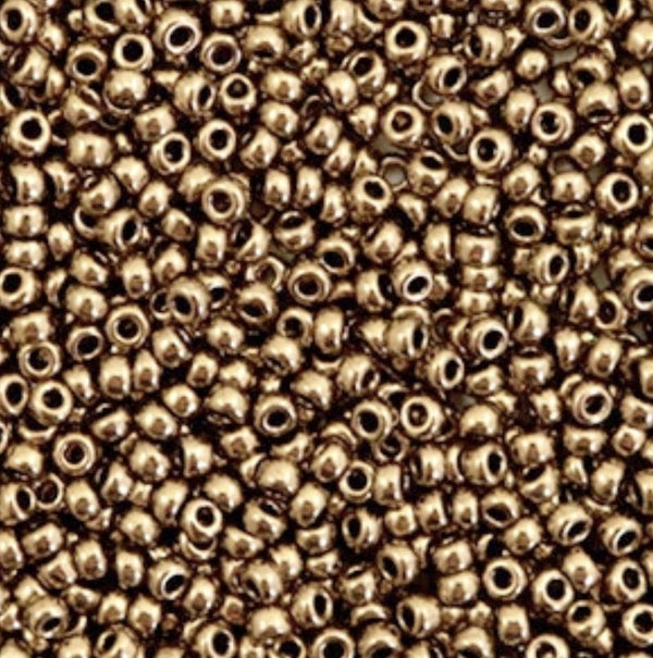 Miyuki rocailles 11/0 2mm rocailles metallic dark bronze